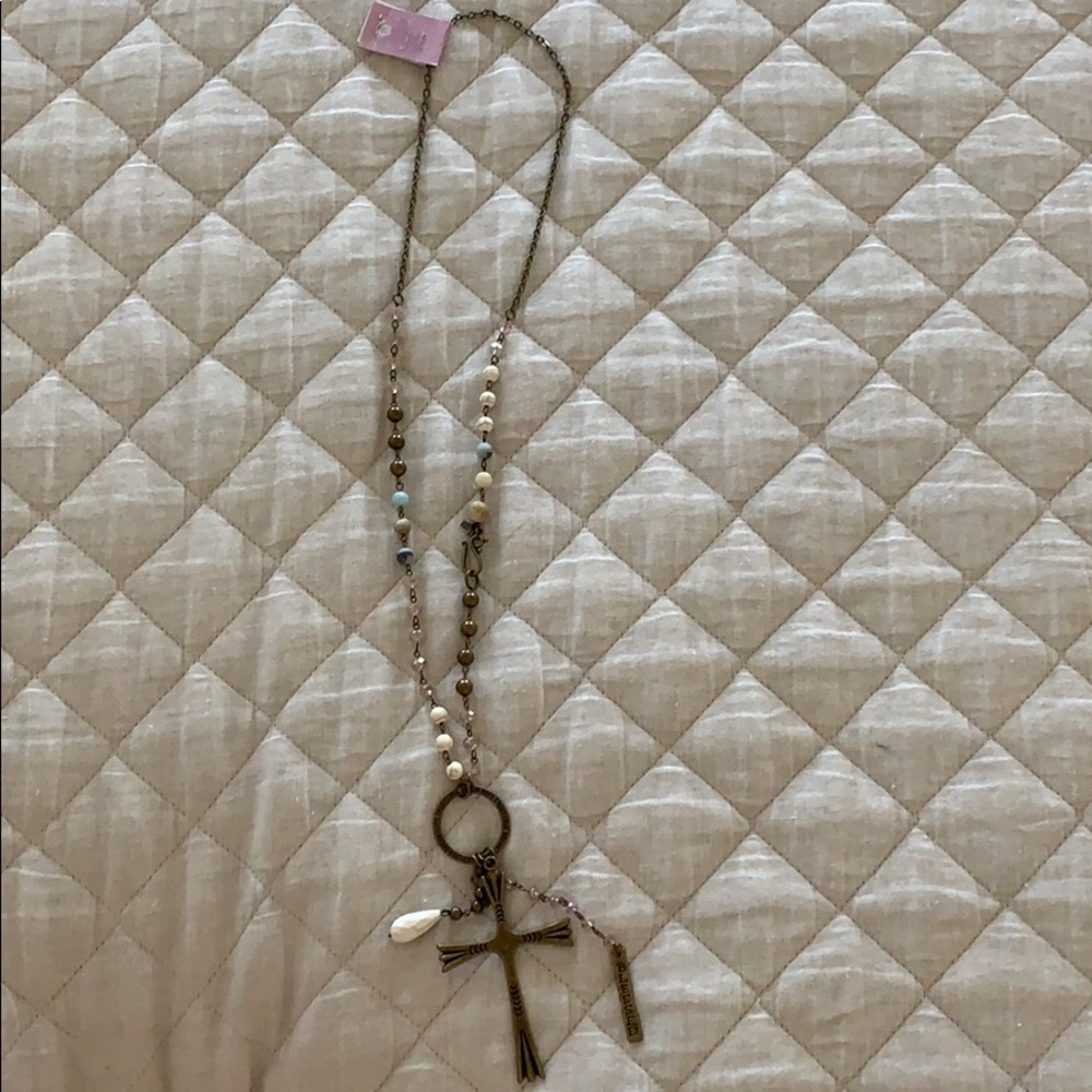 Long cross necklace!